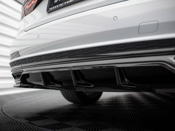 Audi - A8 S Line D5: Maxton Central Rear Splitter (Vertical Bars)
