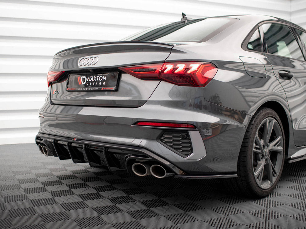 S3 Rear End Audi - S3 Sedan 8Y: Maxton Rear Diffuser – Carbon Accents