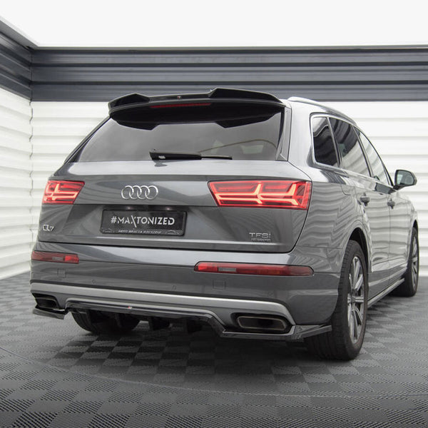 Audi - Q7 MK2: Maxton Central Rear Splitter (Vertical Bars)