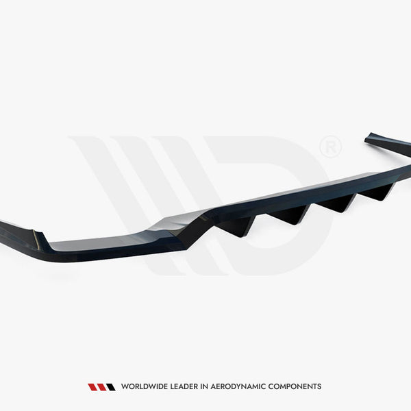 Audi - Q7 MK2: Maxton Central Rear Splitter (Vertical Bars)