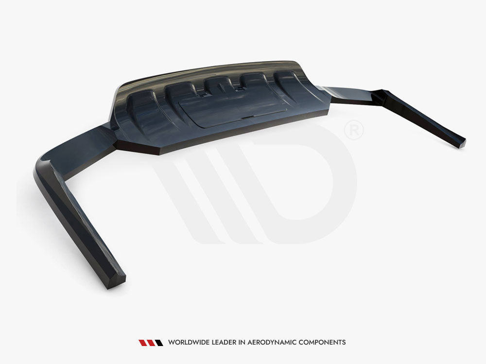 Audi - Q7 MK2: Maxton Central Rear Splitter (Vertical Bars)