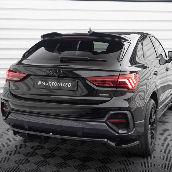Audi - Q3 Sportback F3: Maxton Central Rear Splitter (Vertical Bars)