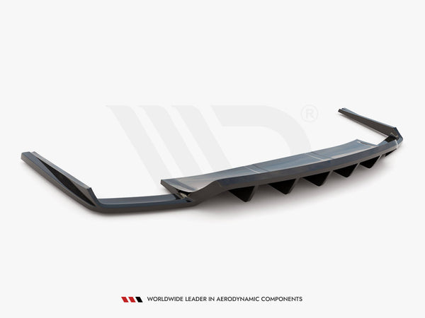 Audi - SQ7 MK2: Maxton Central Rear Splitter (Vertical Bars)
