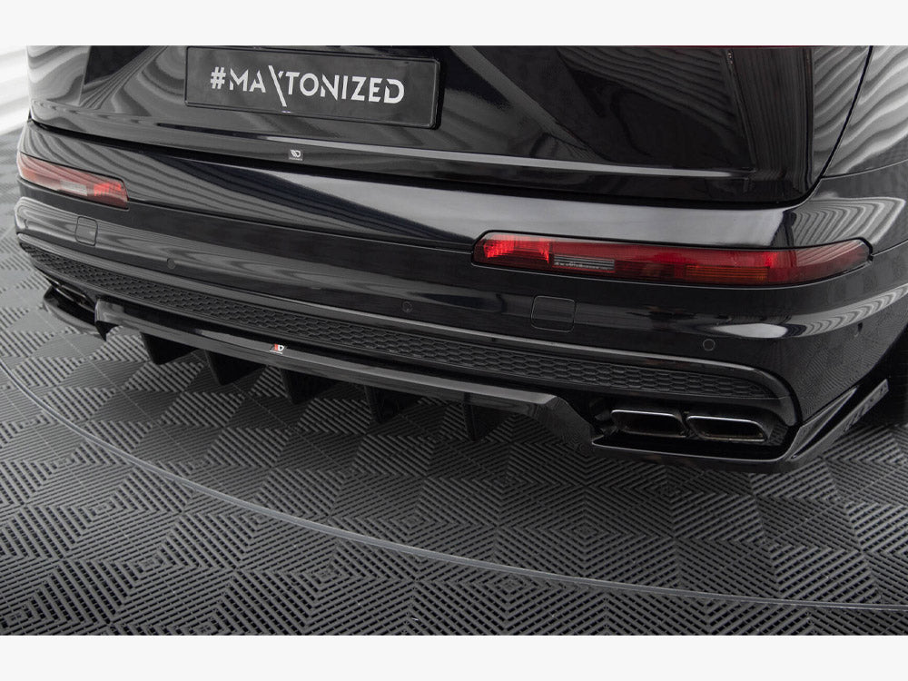 Audi - SQ7 MK2: Maxton Central Rear Splitter (Vertical Bars)