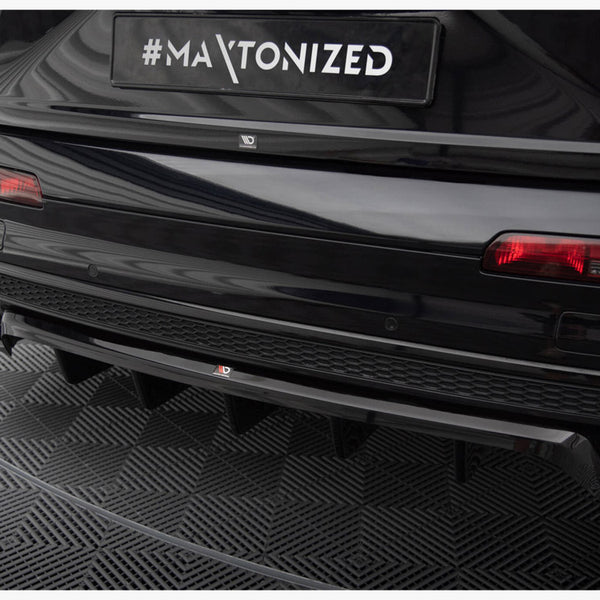 Audi - SQ7 MK2: Maxton Central Rear Splitter (Vertical Bars)