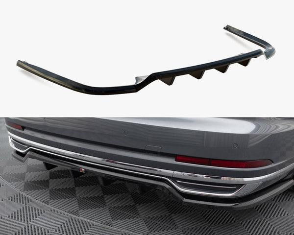 Audi - A8 D5: Maxton Central Rear Splitter (Vertical Bars)