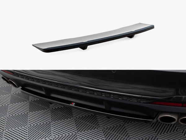 Audi - S4 B9 Facelift: Maxton Central Rear Splitter (Vertical Bars)