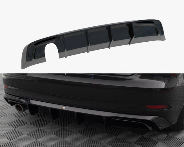 Audi - A3 Sportback 8V Facelift (Version with one exhaust tip on single side): Maxton Rear Diffuser