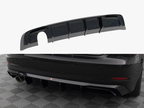 Audi - A3 Sportback 8V Facelift (Version with one exhaust tip on single side): Maxton Rear Diffuser
