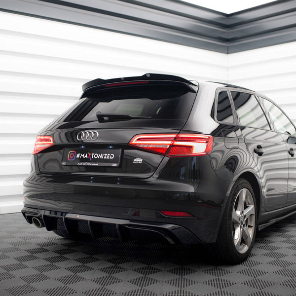 Audi - A3 Sportback 8V Facelift (Version with one exhaust tip on single side): Maxton Rear Diffuser