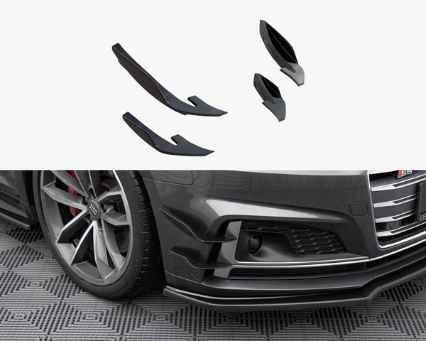 Audi - S5 / A5 S Line Coupe / Sportback F5: Maxton Front Bumper Wings (Canards)