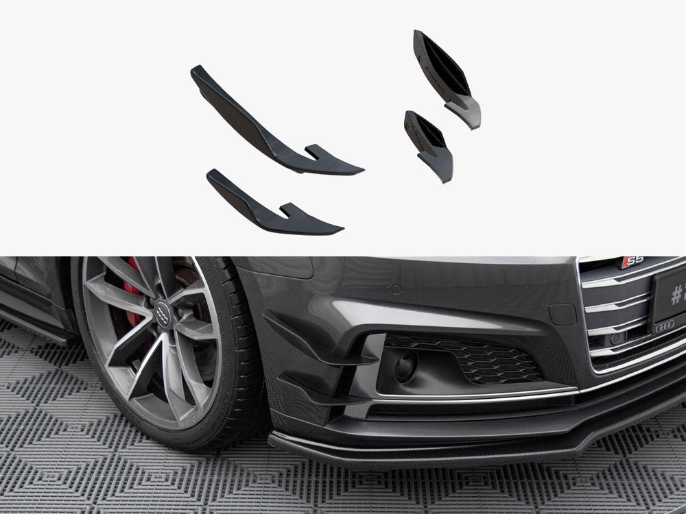 Audi - S5 / A5 S Line Coupe / Sportback F5: Maxton Front Bumper Wings (Canards)