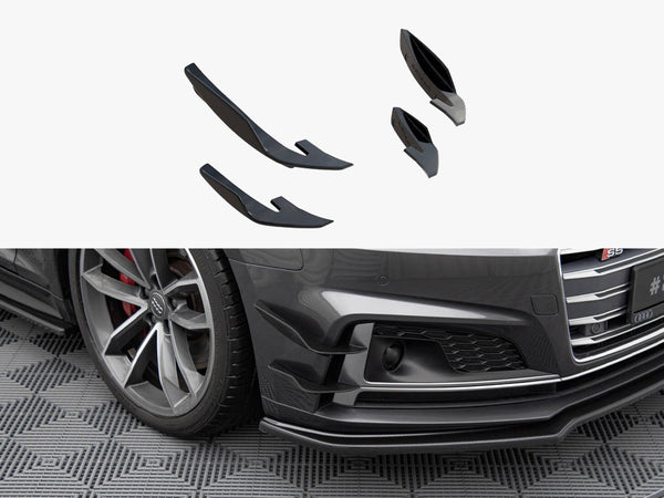 Audi - S5 / A5 S Line Coupe / Sportback F5: Maxton Front Bumper Wings (Canards)