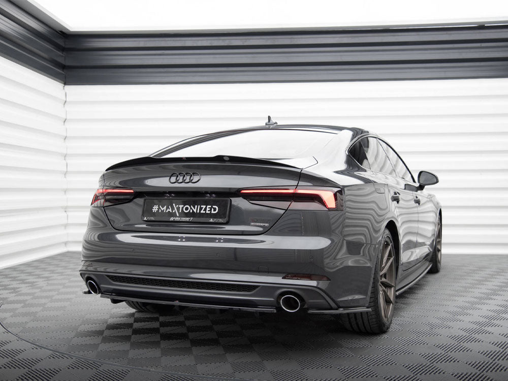 Audi - A5 S Line F5 Coupe / Sportback: Maxton Central Rear Splitter (Vertical Bars)