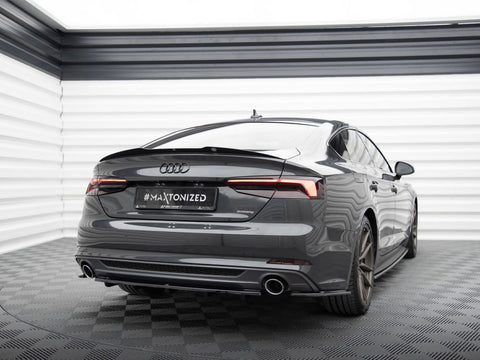 Audi - A5 S Line F5 Coupe / Sportback: Maxton Central Rear Splitter (Vertical Bars)