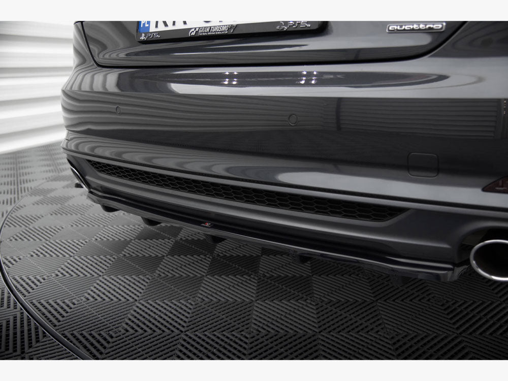 Audi - A5 S Line F5 Coupe / Sportback: Maxton Central Rear Splitter (Vertical Bars)