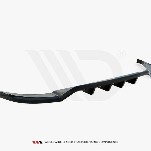 Audi - Q8 S Line MK1: Maxton Central Rear Splitter (Vertical Bars)