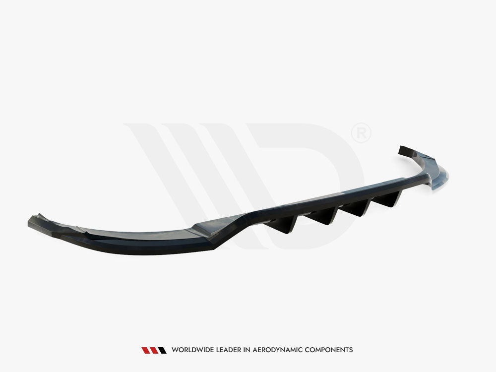 Audi - Q8 S Line MK1: Maxton Central Rear Splitter (Vertical Bars)