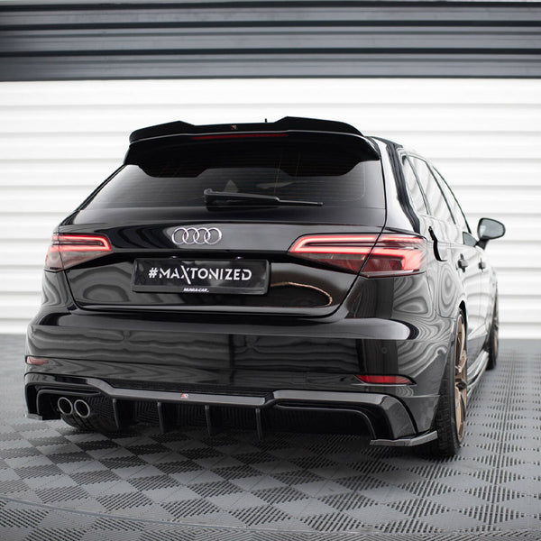 Audi - A3 S Line Hatchback 8V Facelift (Version with dual exhausts on one side): Maxton Rear Diffuser