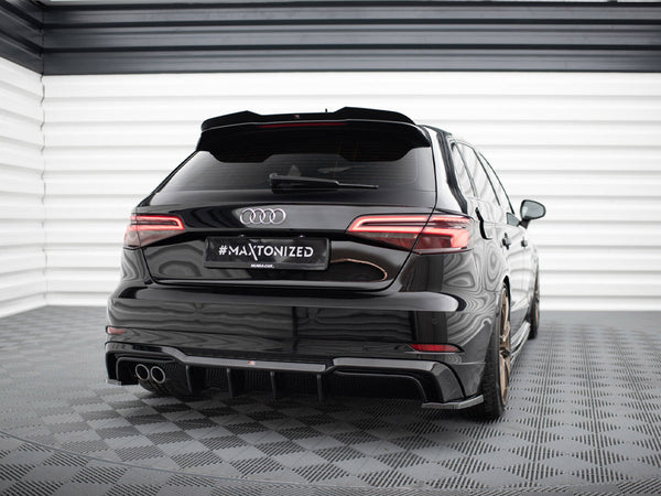 Audi - A3 S Line Hatchback 8V Facelift (Version with dual exhausts on one side): Maxton Rear Diffuser