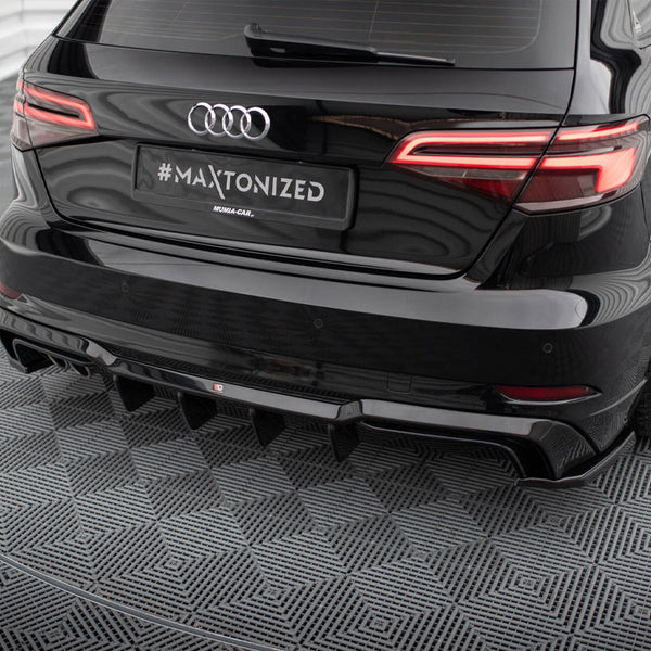 Audi - A3 S Line Hatchback 8V Facelift (Version with dual exhausts on one side): Maxton Rear Diffuser