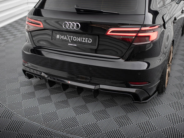 Audi - A3 S Line Hatchback 8V Facelift (Version with dual exhausts on one side): Maxton Rear Diffuser