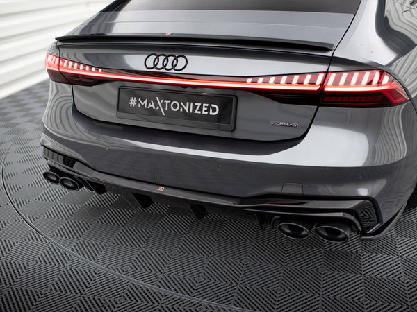 Audi - A7 S Line C8 / S7 C8 / C8 Facelift / S7 Facelift: Maxton Rear Diffuser + Exhaust Ends Imitation