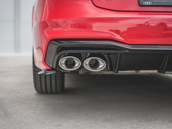 Audi - A7 S Line C8 / S7 C8 / C8 Facelift / S7 Facelift: Maxton Rear Diffuser + Exhaust Ends Imitation