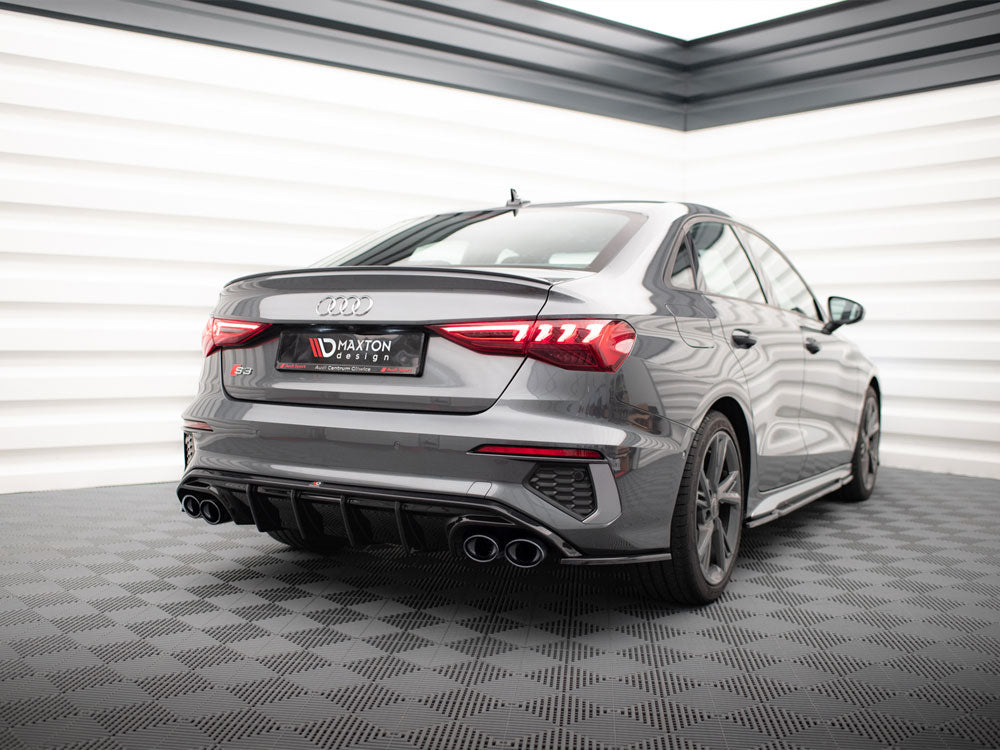 Audi - A3 S Line Sedan 8Y: Maxton Rear Diffuser + Exhaust Ends Imitation