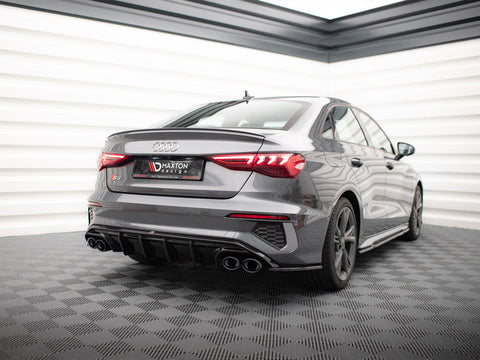 Audi - A3 S Line Sedan 8Y: Maxton Rear Diffuser + Exhaust Ends Imitation