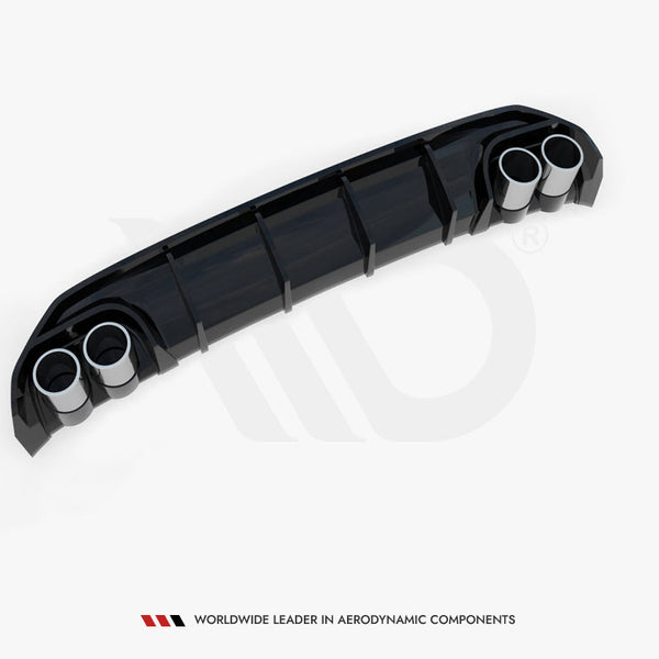 Audi - A3 S Line Sedan 8Y: Maxton Rear Diffuser + Exhaust Ends Imitation