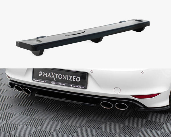 VW - Golf R MK7: Maxton Central Rear Splitter (Vertical Bars)