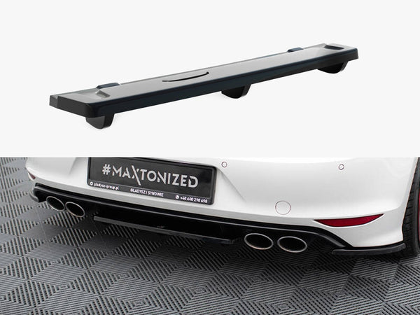 VW - Golf R MK7: Maxton Central Rear Splitter (Vertical Bars)