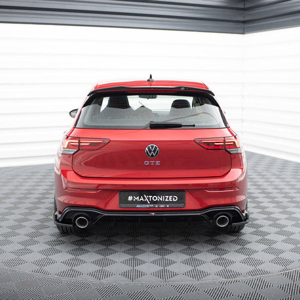 VW - Golf GTE / R Line MK8 / MK8 Facelift: Maxton Rear Diffuser + Exhaust Ends Imitation