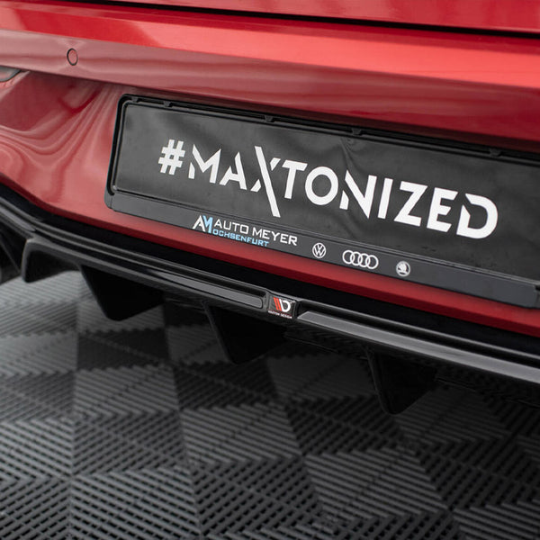 VW - Golf GTE / R Line MK8 / MK8 Facelift: Maxton Rear Diffuser + Exhaust Ends Imitation