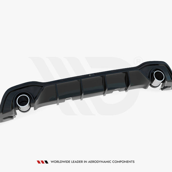 VW - Golf GTE / R Line MK8 / MK8 Facelift: Maxton Rear Diffuser + Exhaust Ends Imitation