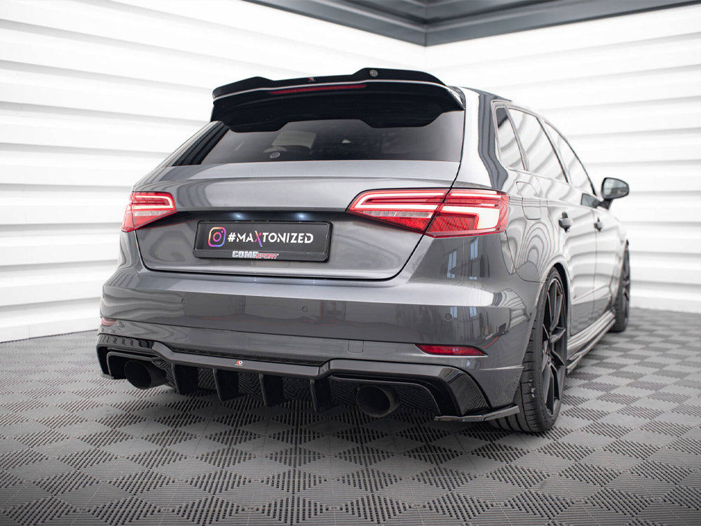 Audi - A3 S Line Sportback 8V Facelift (Version with single exhausts on both sides): Maxton Rear Diffuser