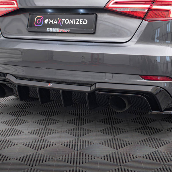 Audi - A3 S Line Sportback 8V Facelift (Version with single exhausts on both sides): Maxton Rear Diffuser