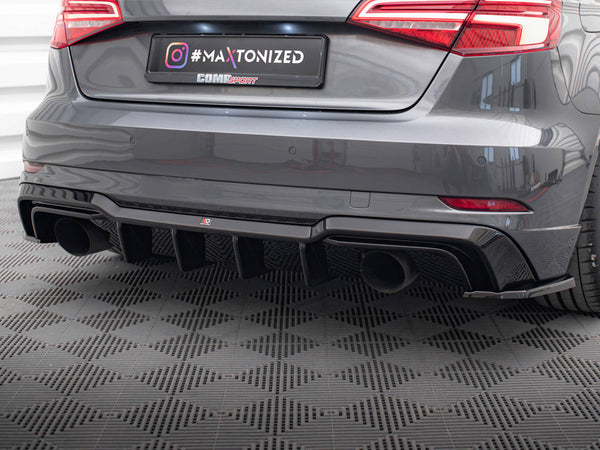 Audi - A3 S Line Sportback 8V Facelift (Version with single exhausts on both sides): Maxton Rear Diffuser