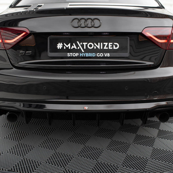 Audi - S5 / A5 S Line Coupe / Cabrio 8T (Version with single exhausts on both sides): Maxton Rear Diffuser
