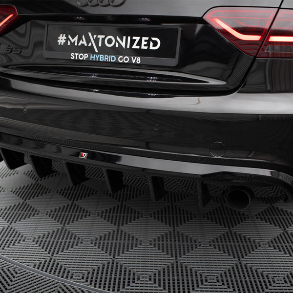 Audi - S5 / A5 S Line Coupe / Cabrio 8T (Version with single exhausts on both sides): Maxton Rear Diffuser