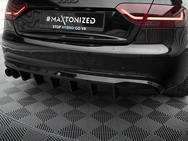 Audi - S5 / A5 S Line Coupe / Cabrio 8T (Single side dual exhaust version): Maxton Rear Diffuser