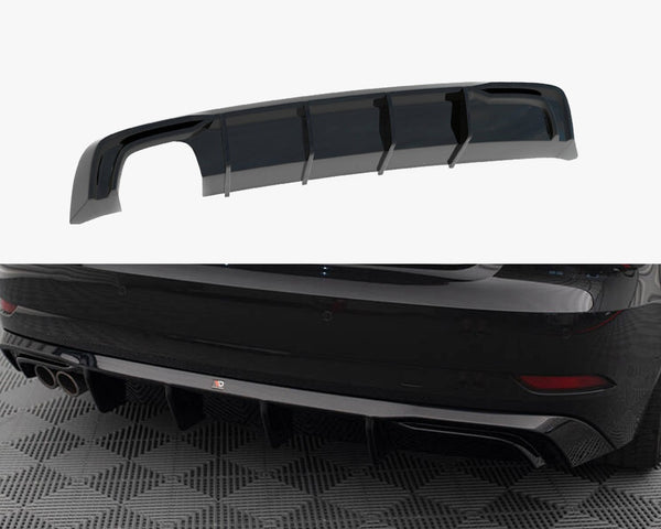 Audi - A3 Sportback 8V Facelift (Version with double exhaust tip): Maxton Rear Diffuser