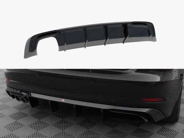 Audi - A3 Sportback 8V Facelift (Version with double exhaust tip): Maxton Rear Diffuser