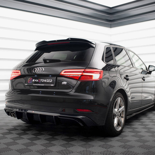Audi - A3 Sportback 8V Facelift (Version with double exhaust tip): Maxton Rear Diffuser