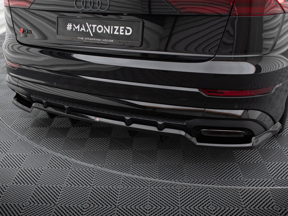 Audi - SQ8 / Q8 S Line MK1 Facelift: Maxton Rear Splitter (Vertical Bars) V1