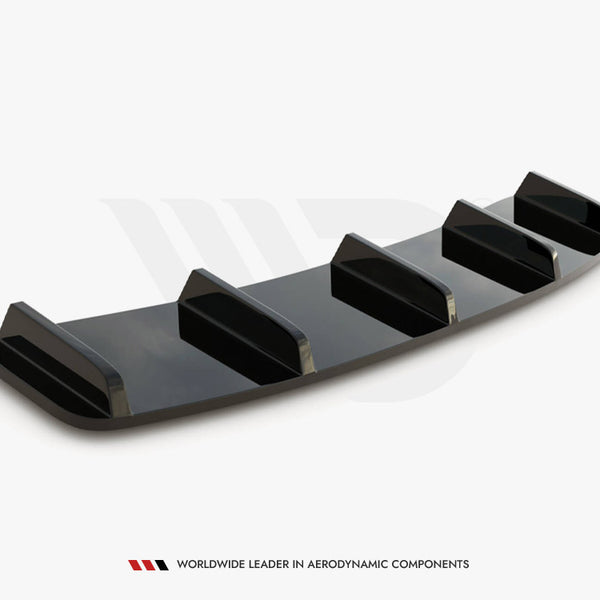 Audi - A7 S Line Facelift: Maxton Central Rear Splitter (Vertical Bars)