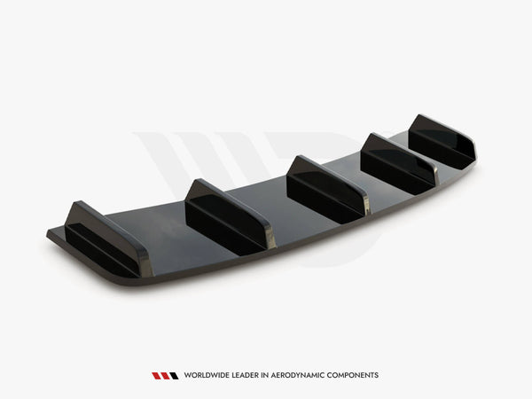Audi - A7 S Line Facelift: Maxton Central Rear Splitter (Vertical Bars)
