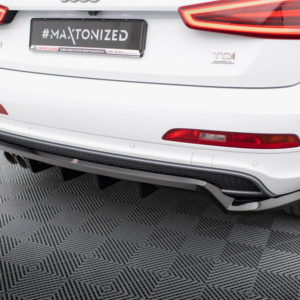 Audi - Q3 S Line 8U: Maxton Rear Splitter (Vertical Bars)