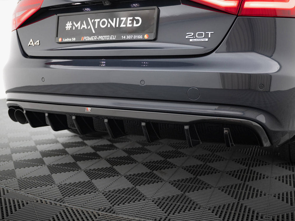 Audi - A4 B8 Facelift (Single side dual exhaust version): Maxton Rear Diffuser
